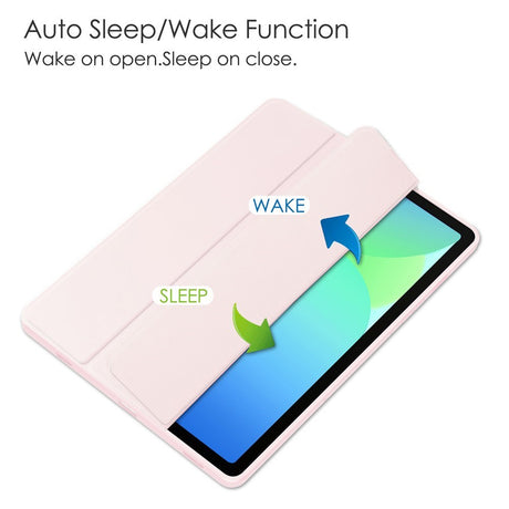 EIDERWOOD Samsung Galaxy Tab S10 Lite / S10 FE / S9 FE Fodral - Stativfunktion & Styluspennhållare - Genomskinlig / Rosa