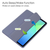 EIDERWOOD Samsung Galaxy Tab S10 Lite / S10 FE / S9 FE Fodral - Stativfunktion & Styluspennhållare - Genomskinlig / Grå Lila