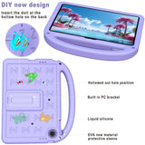 EIDERWOOD Lenovo Tab 10.1" Barnskal med Stativ & Handhållare - Lila