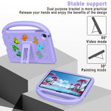 EIDERWOOD Lenovo Tab 10.1" Barnskal med Stativ & Handhållare - Lila