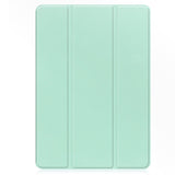 EIDERWOOD Samsung Galaxy Tab S10 FE+ (Plus) Tri-Fold Konstläder Fodral med Stylus Pen Hållare - Ljusgrön