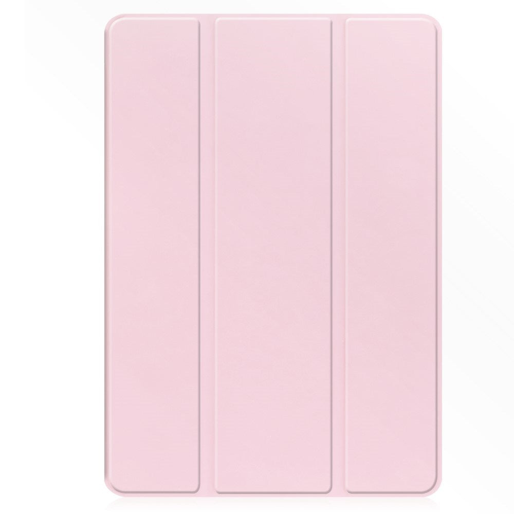 EIDERWOOD Samsung Galaxy Tab S10 FE+ (Plus) Tri-Fold Konstläder Fodral med Stylus Pen Hållare - Rosa