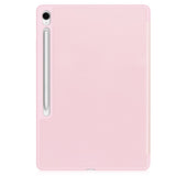 EIDERWOOD Samsung Galaxy Tab S10 FE+ (Plus) Tri-Fold Konstläder Fodral med Stylus Pen Hållare - Rosa