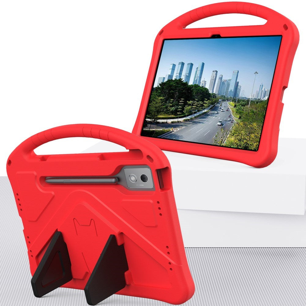EIDERWOOD Lenovo Idea Tab Pro Anti-Drop Tablett Skal med Handtag och Stativfunktion - Röd