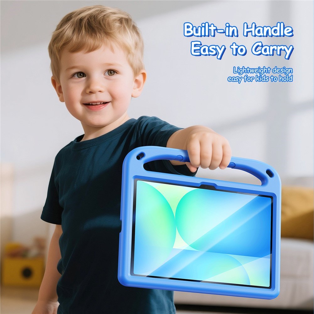 DUX DUCIS Samsung Galaxy Tab S10 Lite / S10 FE / S9 FE / S9 / S8 / S7 Barnskal med Stativfunktion & Styluspennhållare - Blå