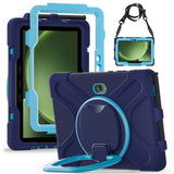 Samsung Galaxy Tab Active5 Pro / Active4 Pro EIDERWOOD Hybrid Plast Barn Skal m. Kickstand & Rem - Blå
