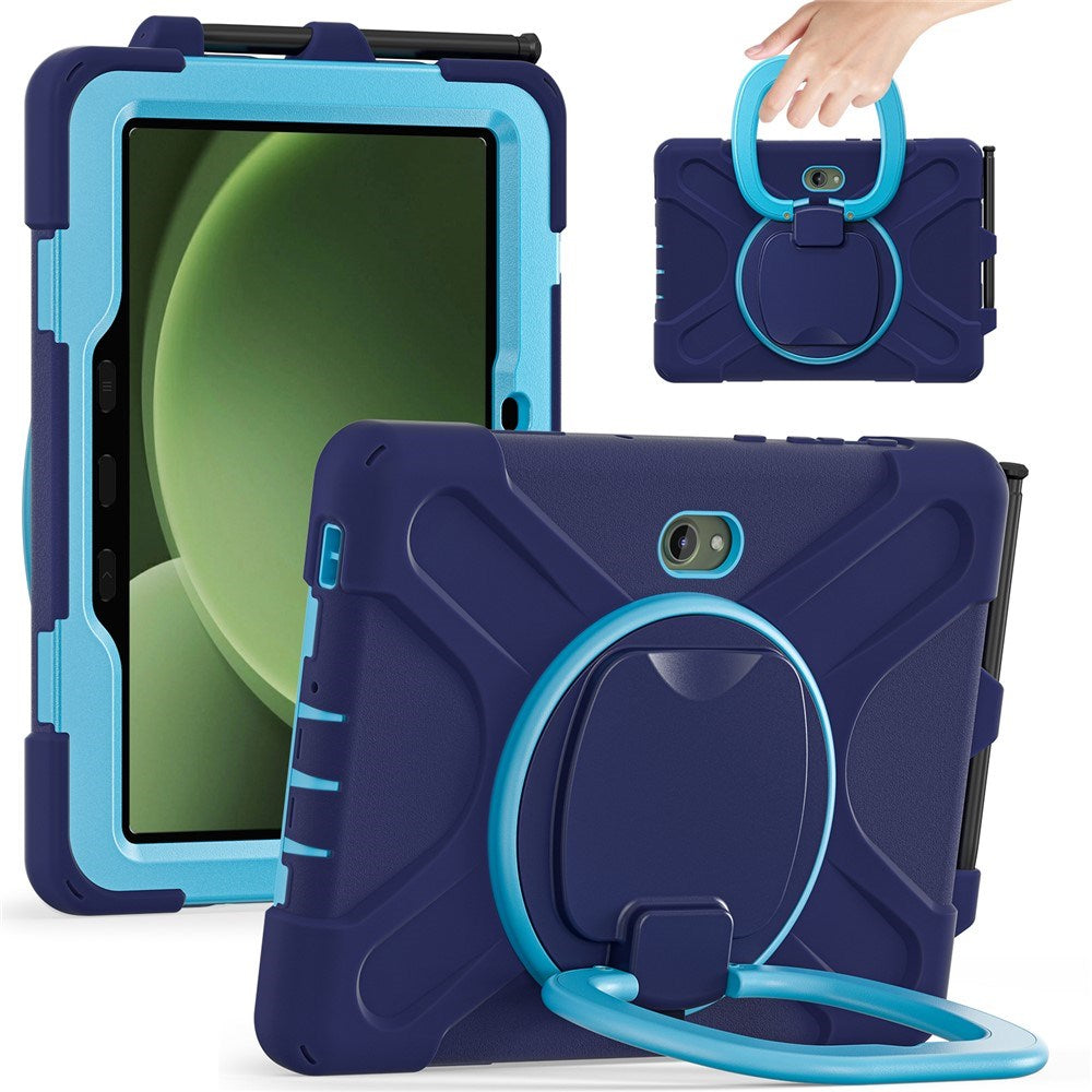 Samsung Galaxy Tab Active5 Pro / Active4 Pro EIDERWOOD Hybrid Plast Barn Skal m. Kickstand & Rem - Blå