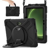 Samsung Galaxy Tab Active5 Pro / Active4 Pro EIDERWOOD Hybrid Plast Barn Skal m. Kickstand & Rem - Svart