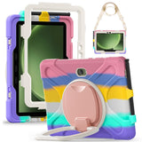 Samsung Galaxy Tab Active5 Pro / Active4 Pro EIDERWOOD Hybrid Plast Barn Skal m. Kickstand & Rem - Multi