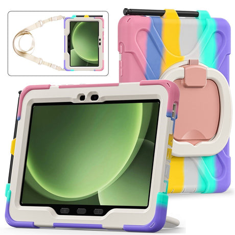 Samsung Galaxy Tab Active5 Pro / Active4 Pro EIDERWOOD Hybrid Plast Barn Skal m. Kickstand & Rem - Multi