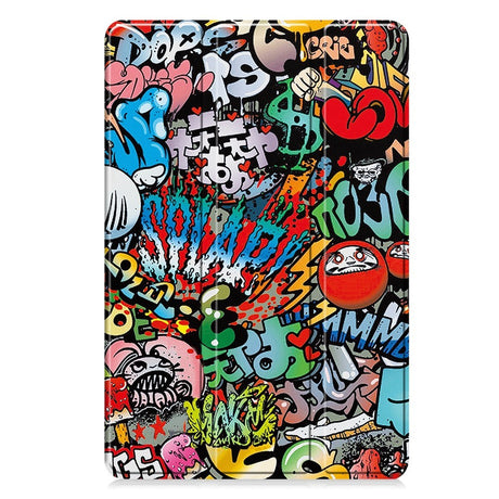 Lenovo Idea Tab 11 EIDERWOOD Konstläder Fodral med Motiv - Graffiti