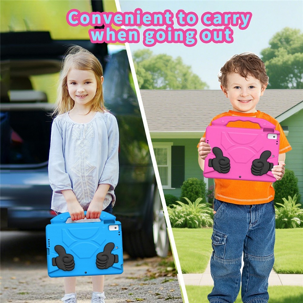 EIDERWOOD iPad 10.2" (2021 / 2020 / 2019) / Air (2019) Barn Skal m. Thumb Kickstand - Blå