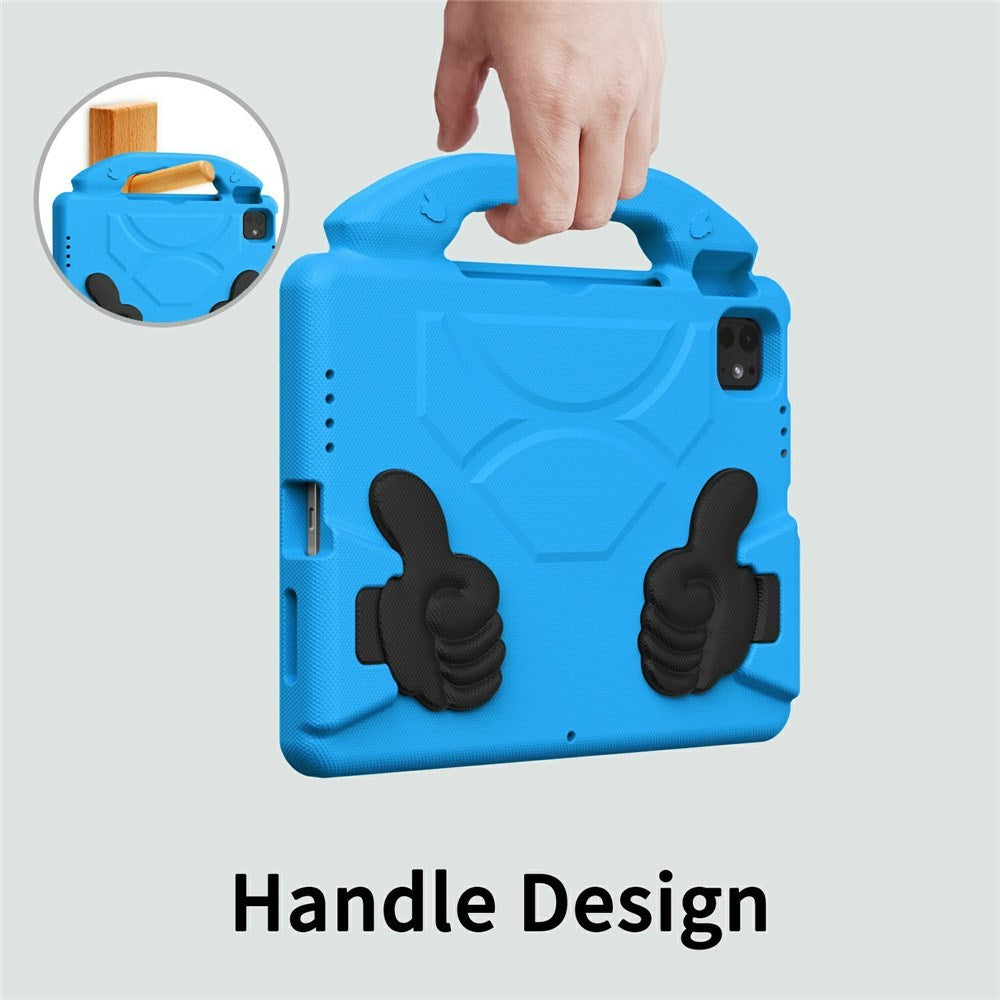 EIDERWOOD iPad Pro 11" (2025 - 2018) / Air (2022 / 2020) Barn Skal m. Thumb Kickstand - Blå