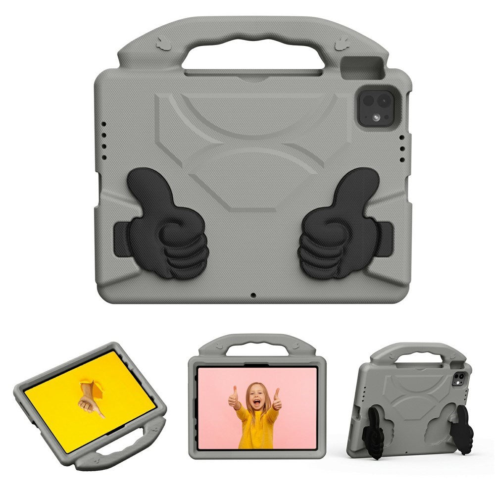 EIDERWOOD iPad Pro 11" (2025 - 2018) / Air (2022 / 2020) Barn Skal m. Thumb Kickstand - Grå