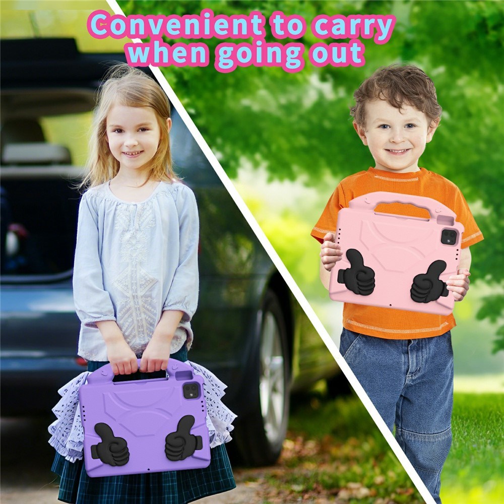 EIDERWOOD iPad Pro 11" (2025 - 2018) / Air (2022 / 2020) Barn Skal m. Thumb Kickstand - Lila