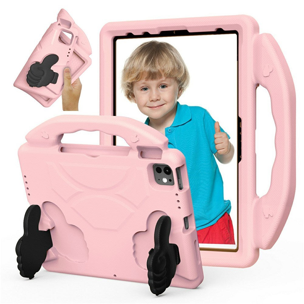 EIDERWOOD iPad Pro 11" (2025 - 2018) / Air (2022 / 2020) Barn Skal m. Thumb Kickstand - Rosa