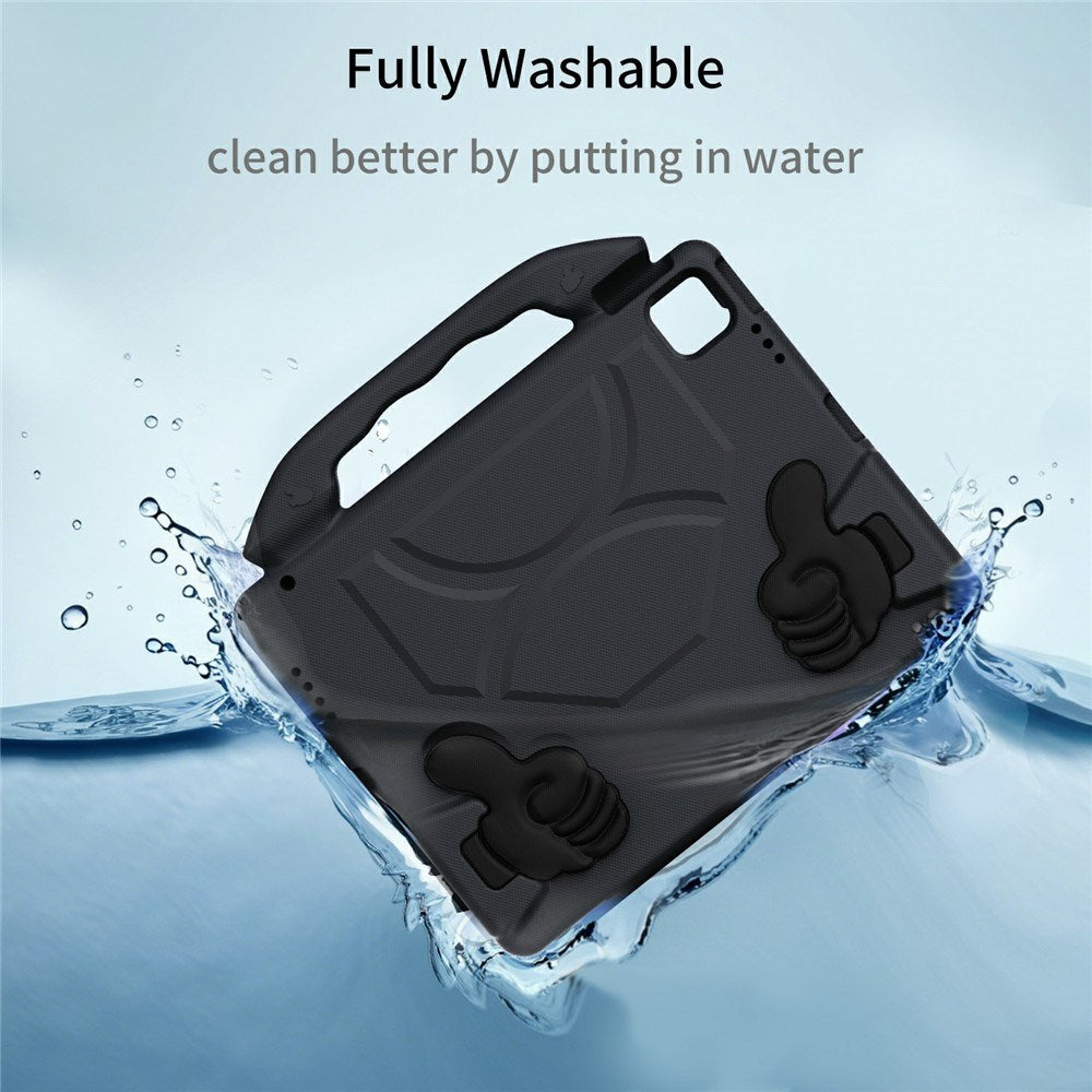 EIDERWOOD iPad Pro 12.9" (2022 / 2021 / 2020 / 2018) / Air 13" (2025 / 2024) / Pro 13" (2025 / 2024) Barn Skal m. Thumb Kickstand - Svart