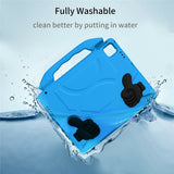 EIDERWOOD iPad Pro 12.9" (2022 / 2021 / 2020 / 2018) / Air 13" (2025 / 2024) / Pro 13" (2025 / 2024) Barn Skal m. Thumb Kickstand - Blå