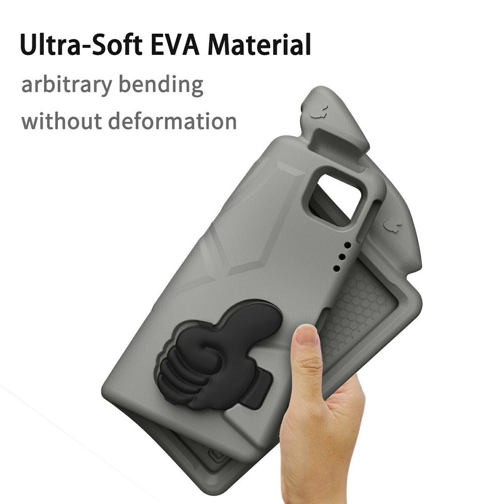 EIDERWOOD iPad Pro 12.9" (2022 / 2021 / 2020 / 2018) / Air 13" (2025 / 2024) / Pro 13" (2025 / 2024) Barn Skal m. Thumb Kickstand - Grå