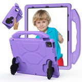 EIDERWOOD iPad Pro 12.9" (2022 / 2021 / 2020 / 2018) / Air 13" (2025 / 2024) / Pro 13" (2025 / 2024) Barn Skal m. Thumb Kickstand - Lila