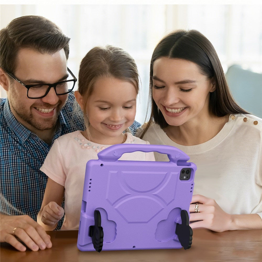 EIDERWOOD iPad Pro 12.9" (2022 / 2021 / 2020 / 2018) / Air 13" (2025 / 2024) / Pro 13" (2025 / 2024) Barn Skal m. Thumb Kickstand - Lila