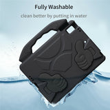 EIDERWOOD iPad 9.7" (2018 / 2017) / Air 2 / Air Barn Skal m. Thumb Kickstand - Svart