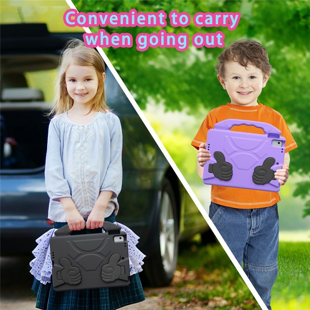 EIDERWOOD iPad 9.7" (2018 / 2017) / Air 2 / Air Barn Skal m. Thumb Kickstand - Svart