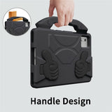 EIDERWOOD Xiaomi Redmi Pad 2 / SE / 6 / 5 / Lenovo Tab M11 / Samsung Galaxy Tab S10 FE / S9 FE / S9 / S8 / S7 Barn Skal m. Thumb Kickstand - Svart