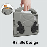 EIDERWOOD Xiaomi Redmi Pad 2 / SE / 6 / 5 / Lenovo Tab M11 / Samsung Galaxy Tab S10 FE / S9 FE / S9 / S8 / S7 Barn Skal m. Thumb Kickstand - Grå