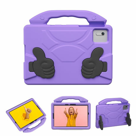 EIDERWOOD Xiaomi Redmi Pad 2 / SE / 6 / 5 / Lenovo Tab M11 / Samsung Galaxy Tab S10 FE / S9 FE / S9 / S8 / S7 Barn Skal m. Thumb Kickstand - Lila