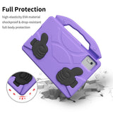 EIDERWOOD Xiaomi Redmi Pad 2 / SE / 6 / 5 / Lenovo Tab M11 / Samsung Galaxy Tab S10 FE / S9 FE / S9 / S8 / S7 Barn Skal m. Thumb Kickstand - Lila