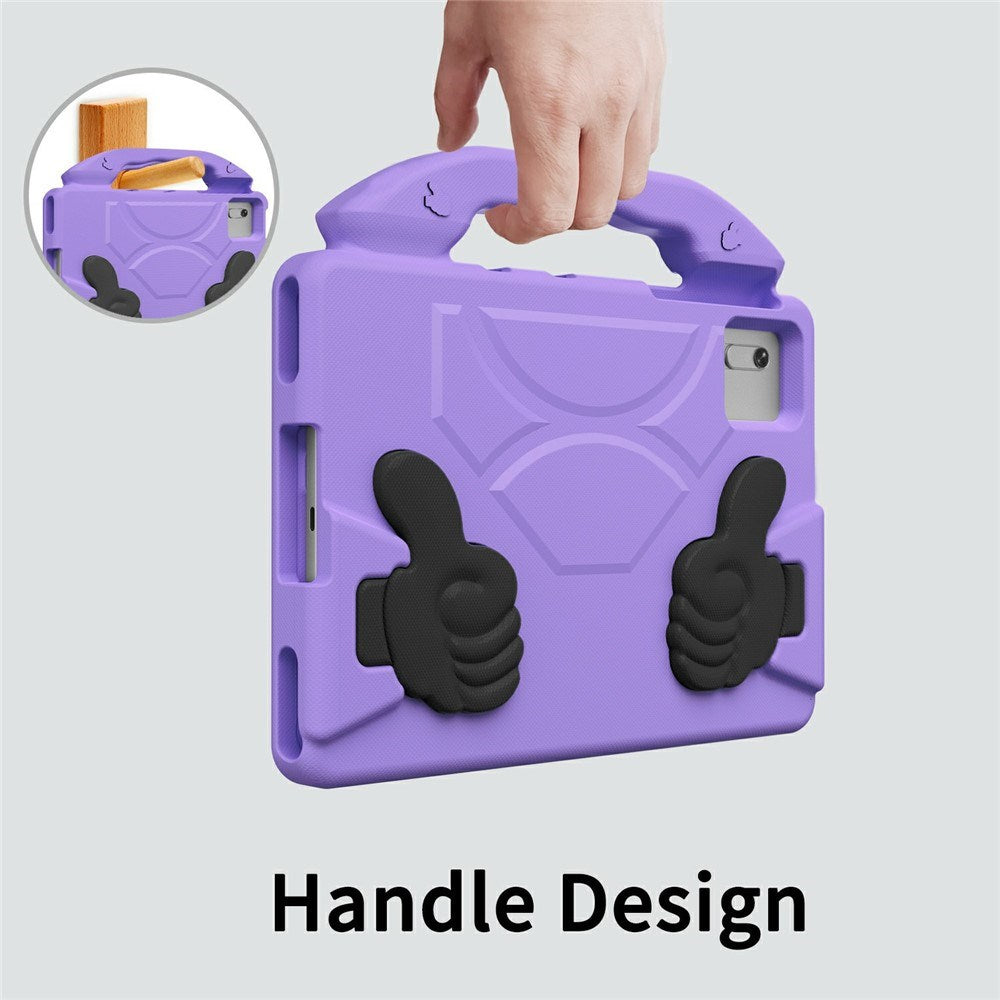 EIDERWOOD Xiaomi Redmi Pad 2 / SE / 6 / 5 / Lenovo Tab M11 / Samsung Galaxy Tab S10 FE / S9 FE / S9 / S8 / S7 Barn Skal m. Thumb Kickstand - Lila