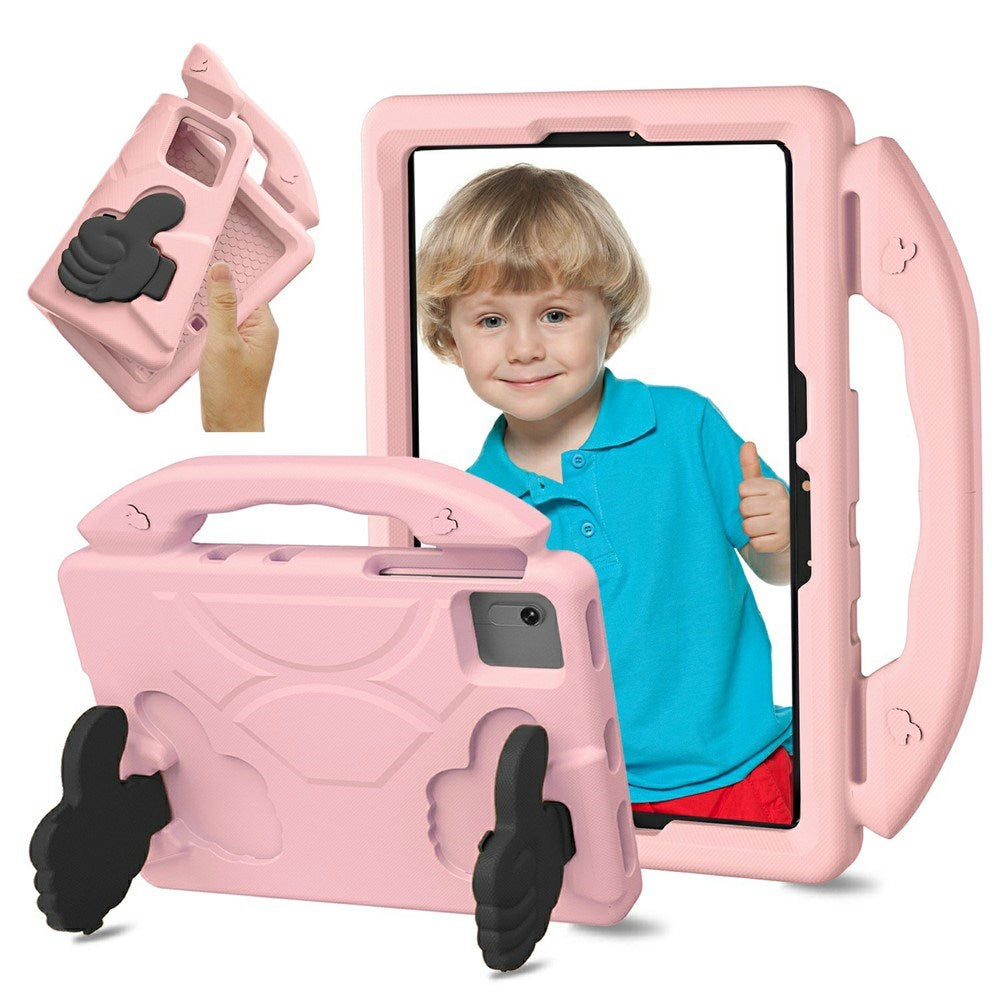 EIDERWOOD Xiaomi Redmi Pad 2 / SE / 6 / 5 / Lenovo Tab M11 / Samsung Galaxy Tab S10 FE / S9 FE / S9 / S8 / S7 Barn Skal m. Thumb Kickstand - Rosa