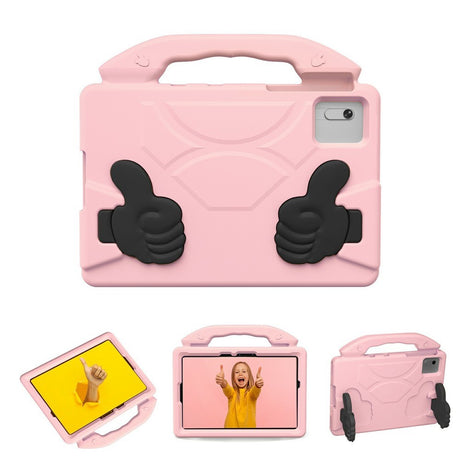 EIDERWOOD Xiaomi Redmi Pad 2 / SE / 6 / 5 / Lenovo Tab M11 / Samsung Galaxy Tab S10 FE / S9 FE / S9 / S8 / S7 Barn Skal m. Thumb Kickstand - Rosa