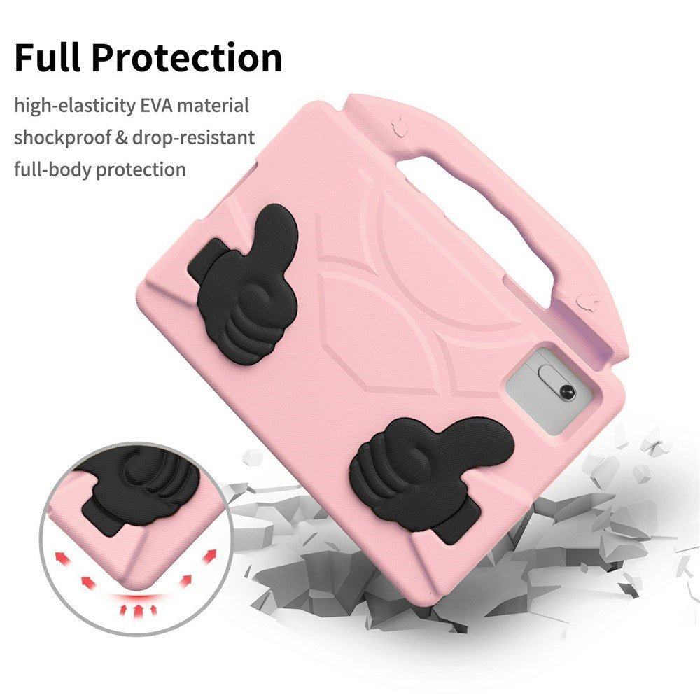 EIDERWOOD Xiaomi Redmi Pad 2 / SE / 6 / 5 / Lenovo Tab M11 / Samsung Galaxy Tab S10 FE / S9 FE / S9 / S8 / S7 Barn Skal m. Thumb Kickstand - Rosa