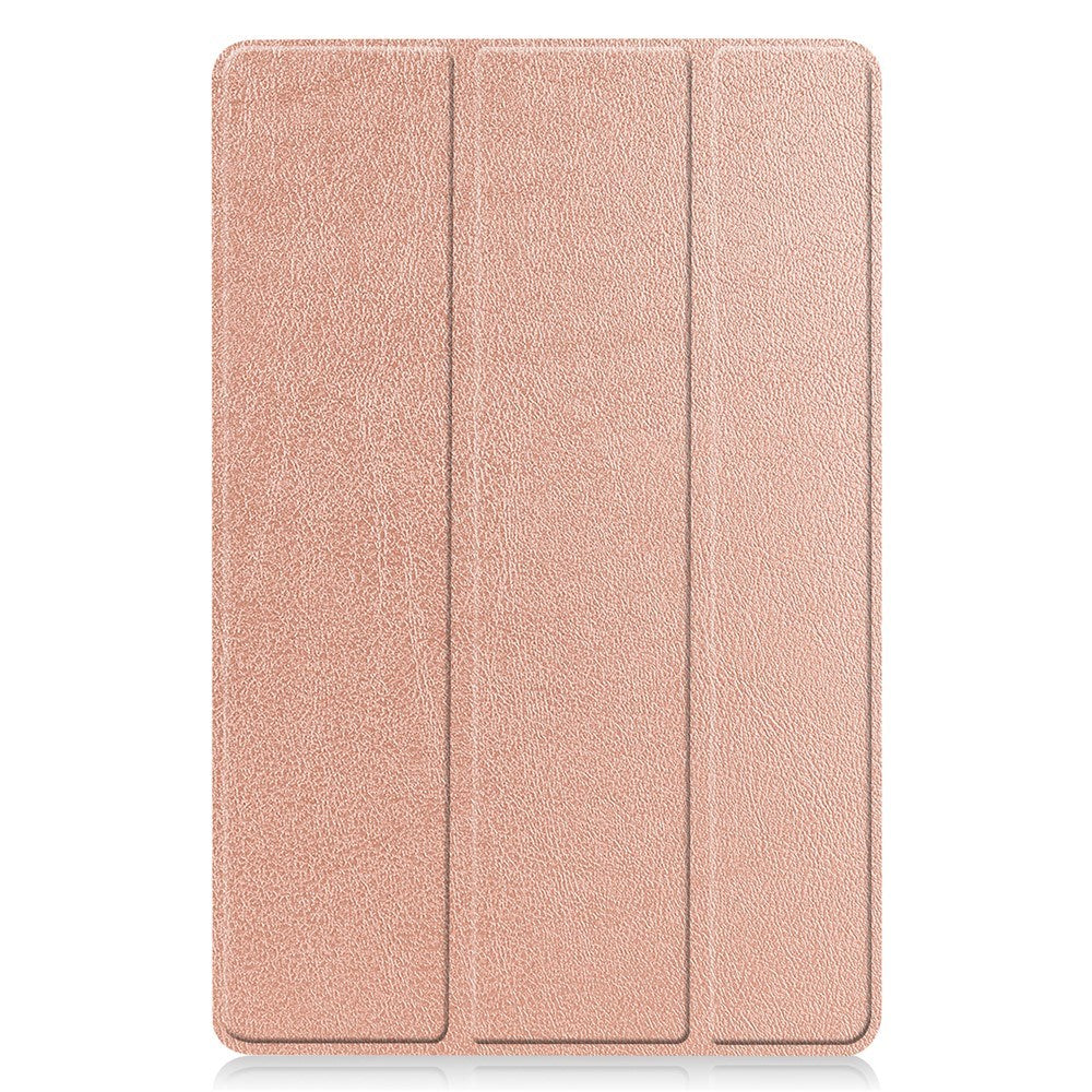EIDERWOOD Samsung Galaxy Tab S11 / S10 Lite Tri-Fold Konstläder Fodral - Rose Gold