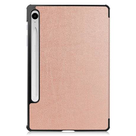 EIDERWOOD Samsung Galaxy Tab S11 / S10 Lite Tri-Fold Konstläder Fodral - Rose Gold
