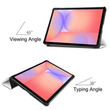 EIDERWOOD Samsung Galaxy Tab S11 / S10 Lite Tri-Fold Konstläder Fodral - Vit