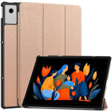 Lenovo Idea Tab Plus 12,1" EDIERWOOD Konstläder Fodral med Stativfunktion - Rose Gold