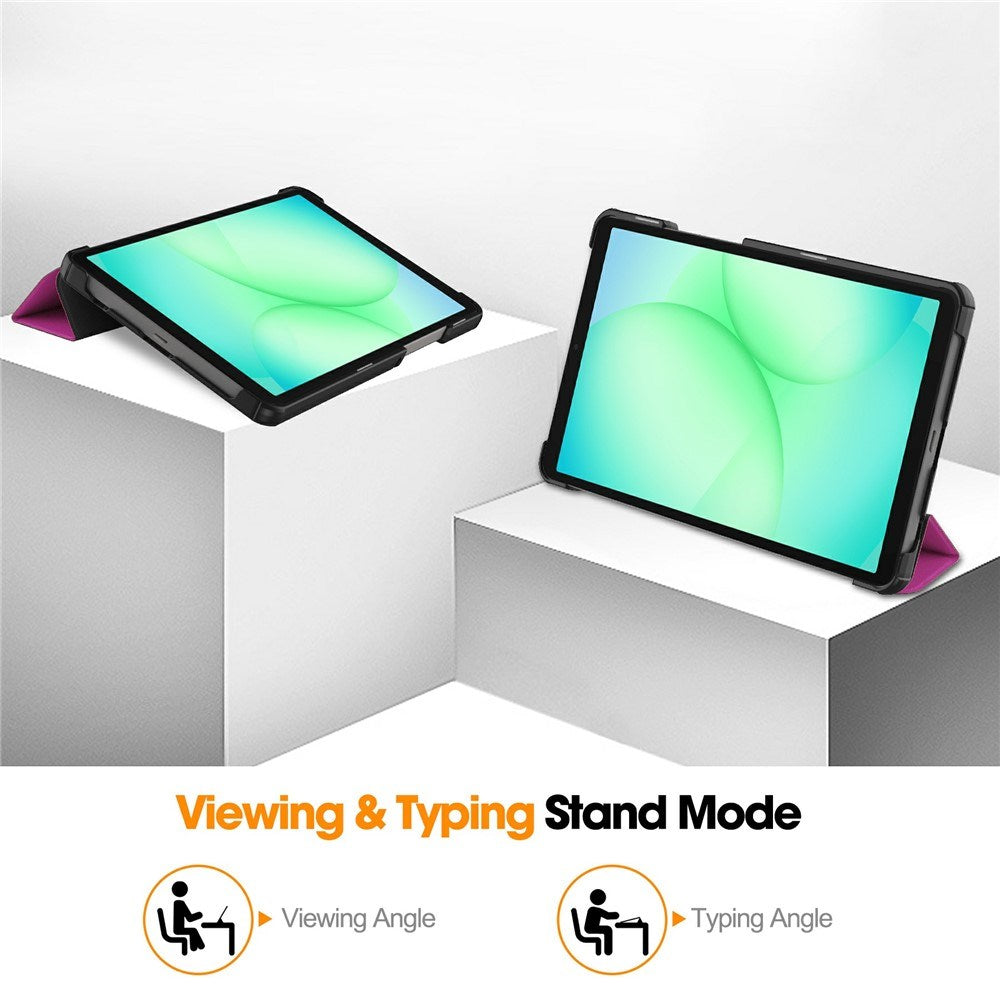 Samsung Galaxy Tab A11 EIDERWOOD Läder Fodral m. Stativfunktion - Lila