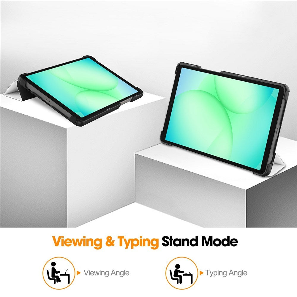 Samsung Galaxy Tab A11 EIDERWOOD Läder Fodral m. Stativfunktion - Vit