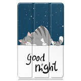 EIDERWOOD Samsung Galaxy Tab A11 Konstläder Fodral med Motiv - Sovande Katt