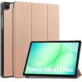 Samsung Galaxy Tab A11+ (Plus) EIDERWOOD Konstläder Fodral med Stativfunktion - Rose Gold