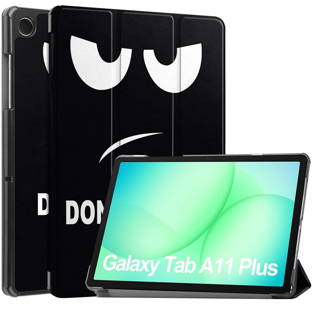Samsung Galaxy Tab A11+ (Plus) EIDERWOOD Konstläder Fodral med Motiv - "Don't Touch Me"