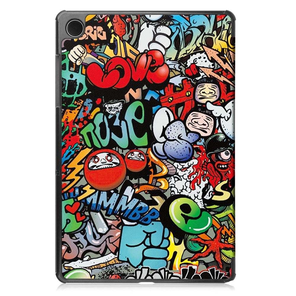 Samsung Galaxy Tab A11+ (Plus) EIDERWOOD Konstläder Fodral med Motiv - Graffiti