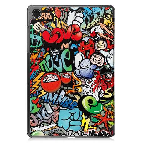 Samsung Galaxy Tab A11+ (Plus) EIDERWOOD Konstläder Fodral med Motiv - Graffiti