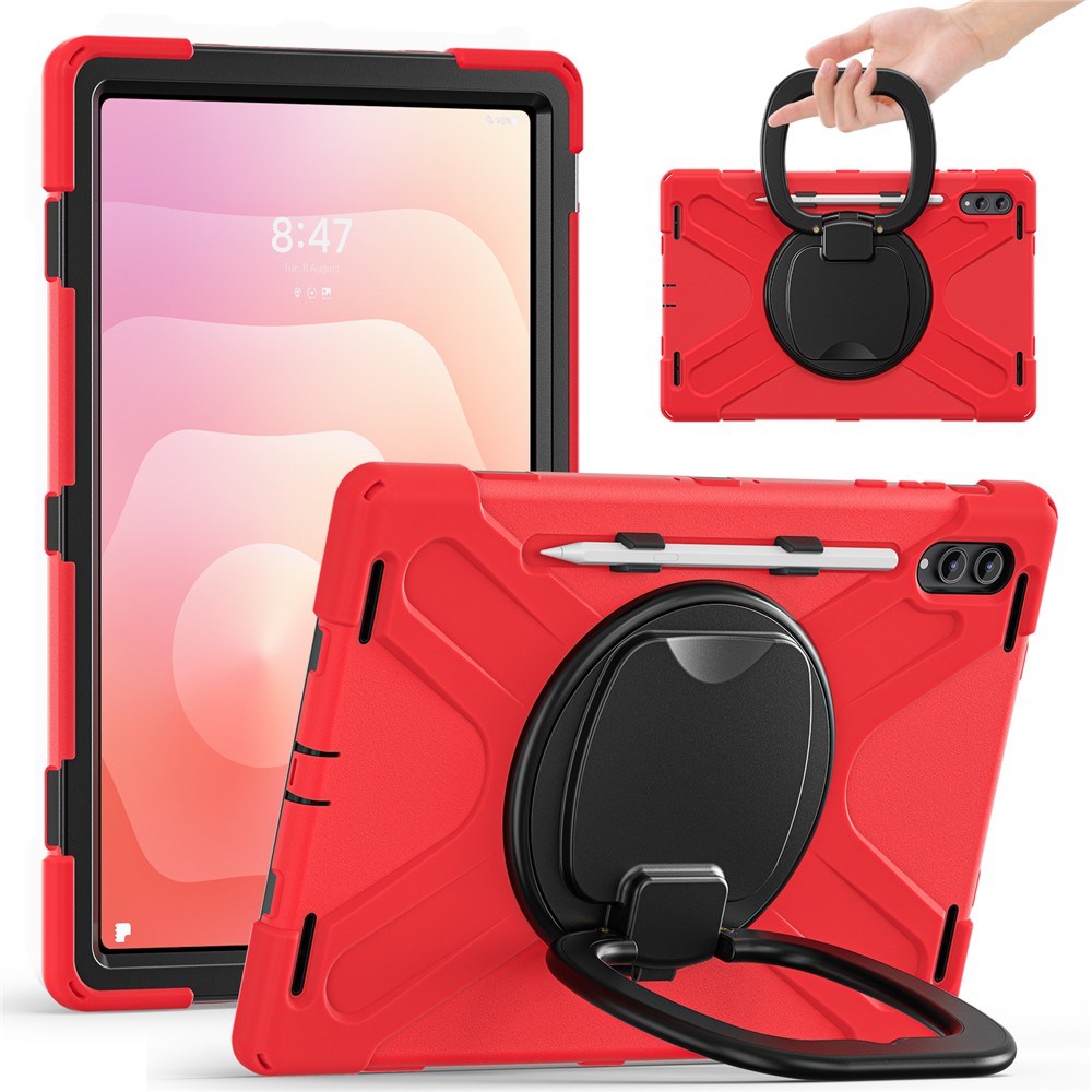 Samsung Galaxy Tab S12 Ultra / S11 Ultra EIDERWOOD Tåligt Skal m. Stativfunktion - Röd / Svart