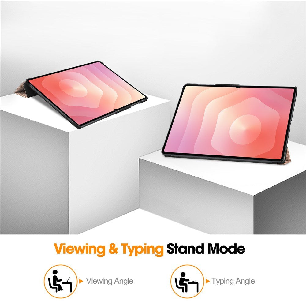 Samsung Galaxy Tab S11 Ultra EIDERWOOD Läder Fodral m. Stativfunktion - Rose Gold