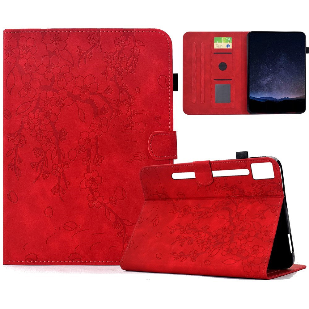 Lenovo Idea Tab Pro / Tab P12 Pro EIDERWOOD Fodral med Blommönster - Röd
