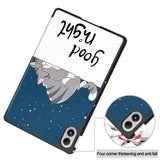 Xiaomi Redmi Pad 2 Pro EIDERWOOD Konstläder Fodral med Motiv - Sovande Katt